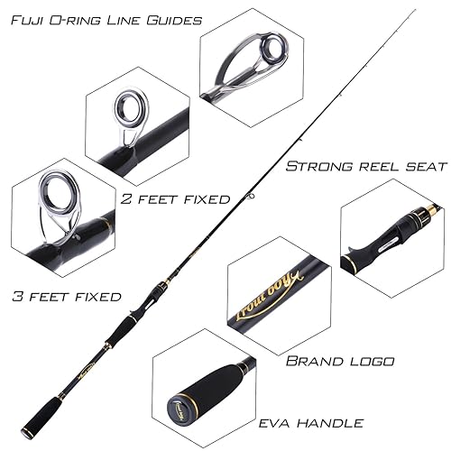 trout boy Casting Spinning Fishing Rod, 36 Ton Carbon Fiber, Fuji